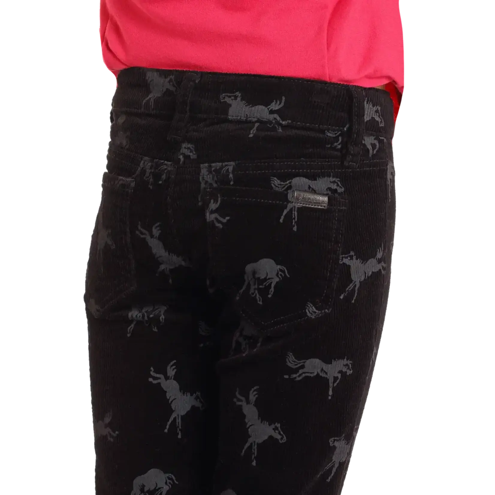 Horse Print Corduroy Flare