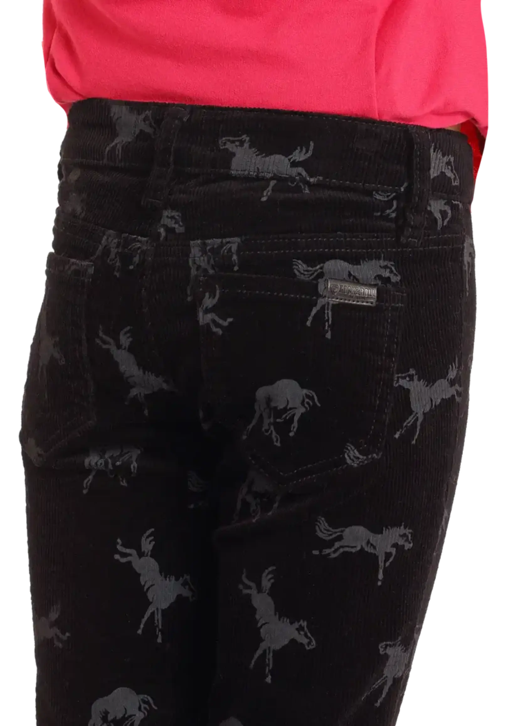 Horse Print Corduroy Flare
