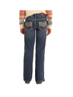 Girls' Mid Rise Extra Stretch Studded Diamond Bootcut Jeans