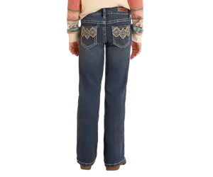 Girls' Mid Rise Extra Stretch Studded Diamond Bootcut Jeans Sara