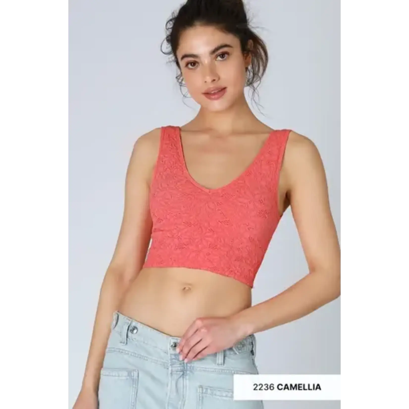 V Neck Tank Top Lace