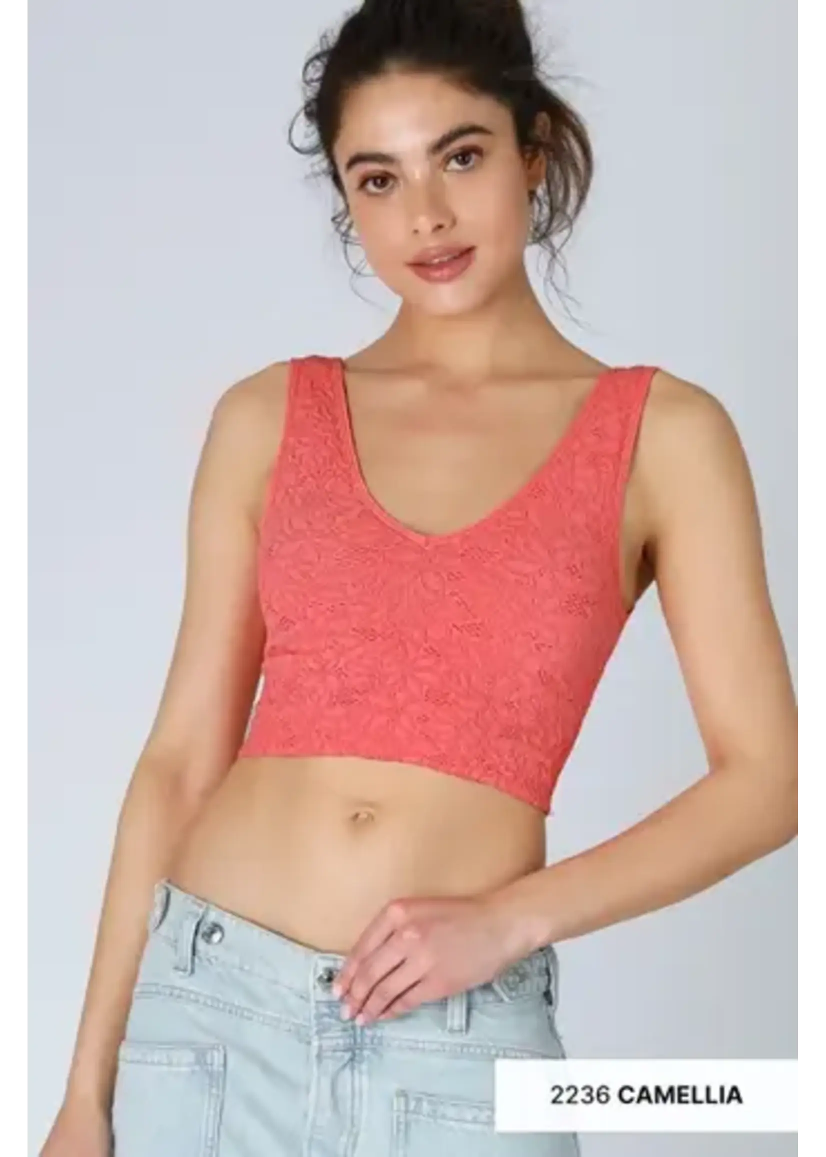 V Neck Tank Top Lace