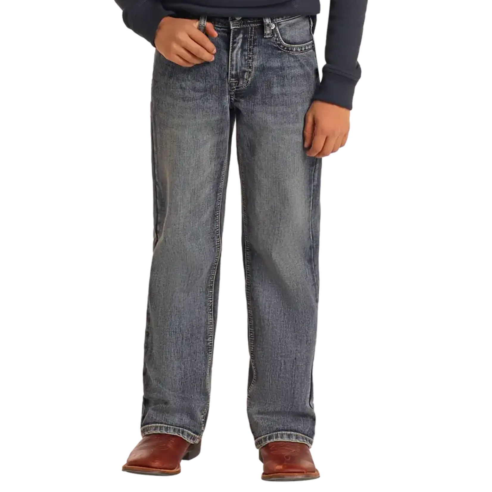 Boy's Rope Stitch EMB Bootcut
