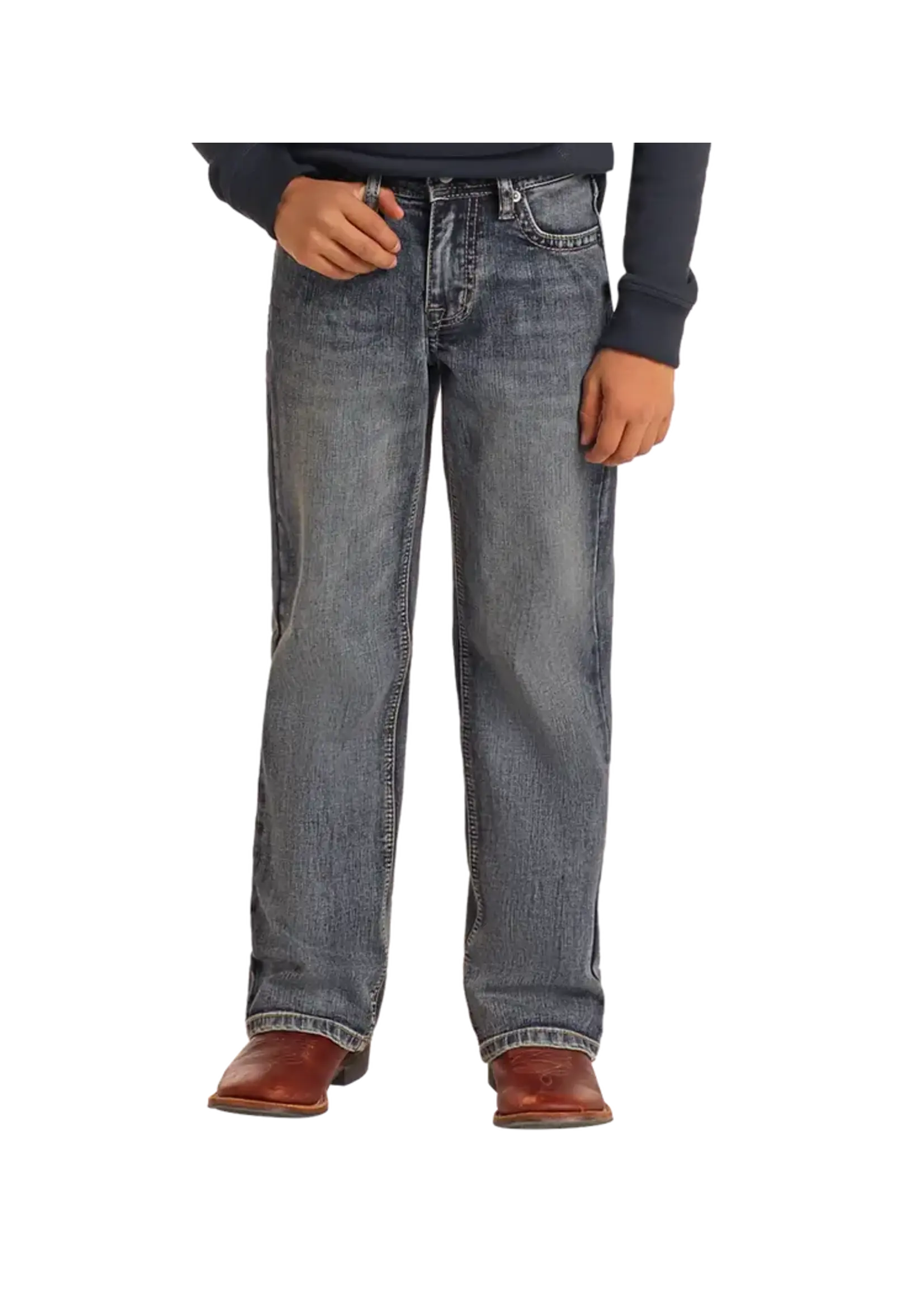 Boy's Rope Stitch EMB Bootcut