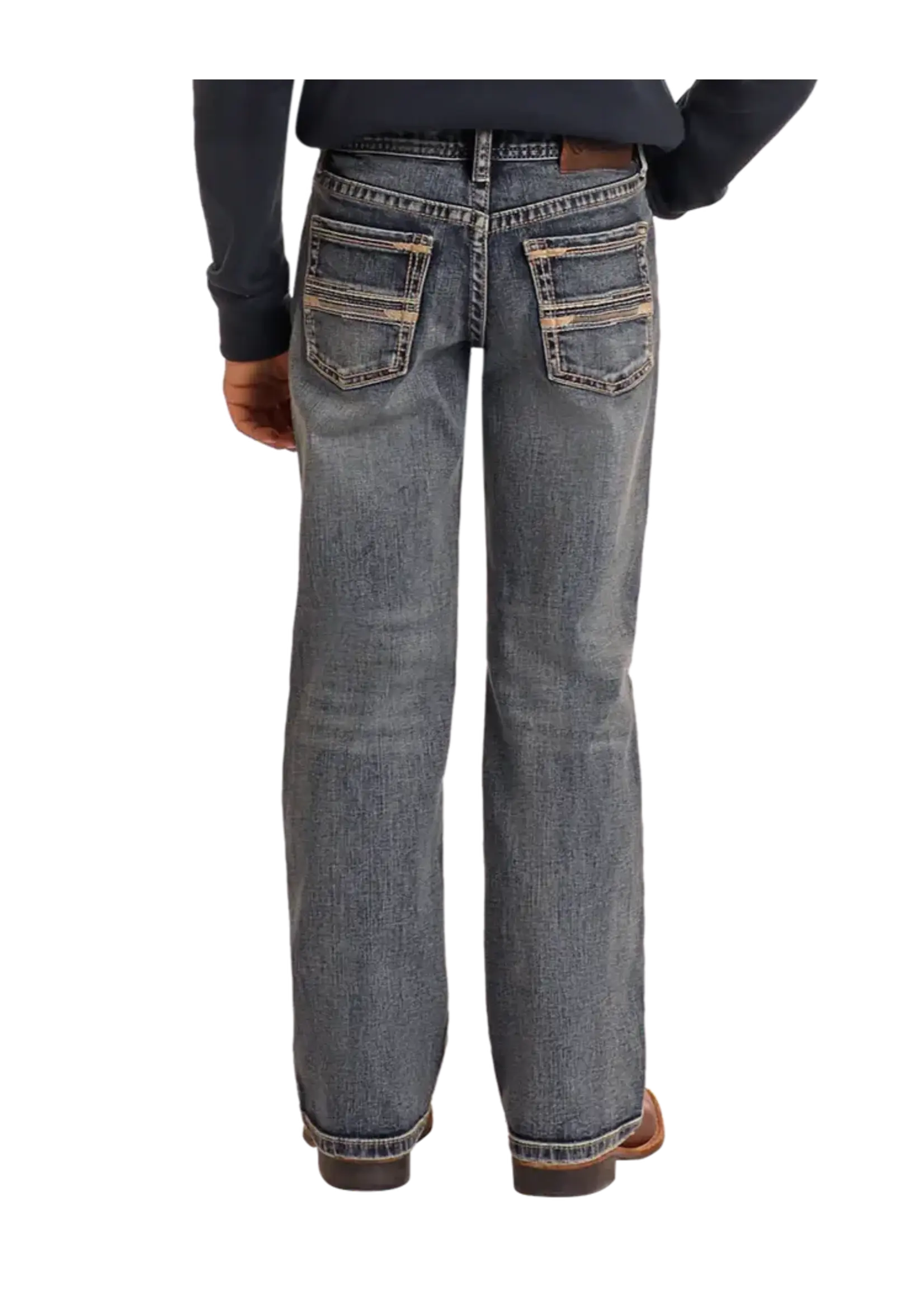 Boy's Rope Stitch EMB Bootcut