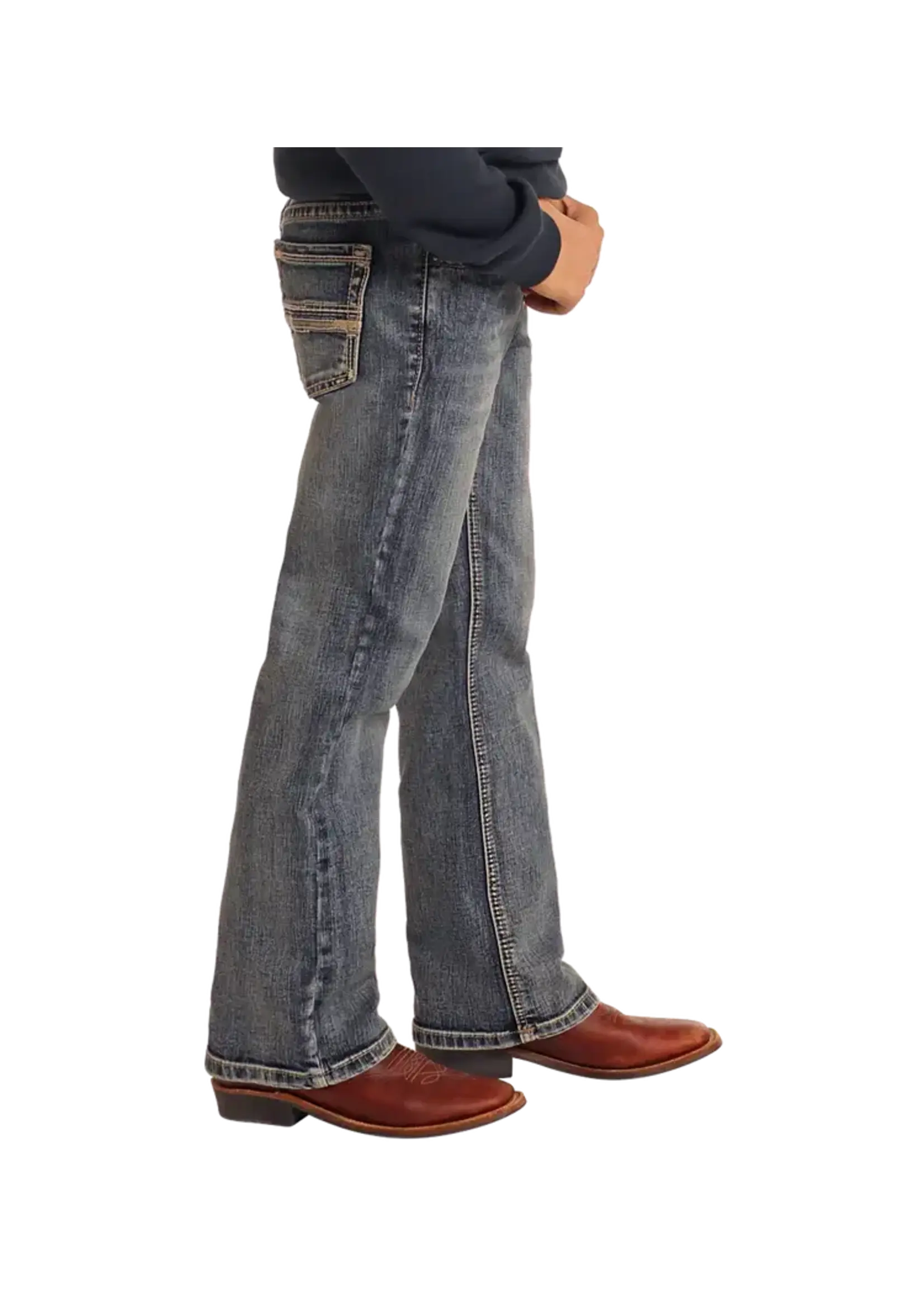 Boy's Rope Stitch EMB Bootcut