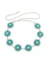 Concho Blossom  Silver/Turquoise
