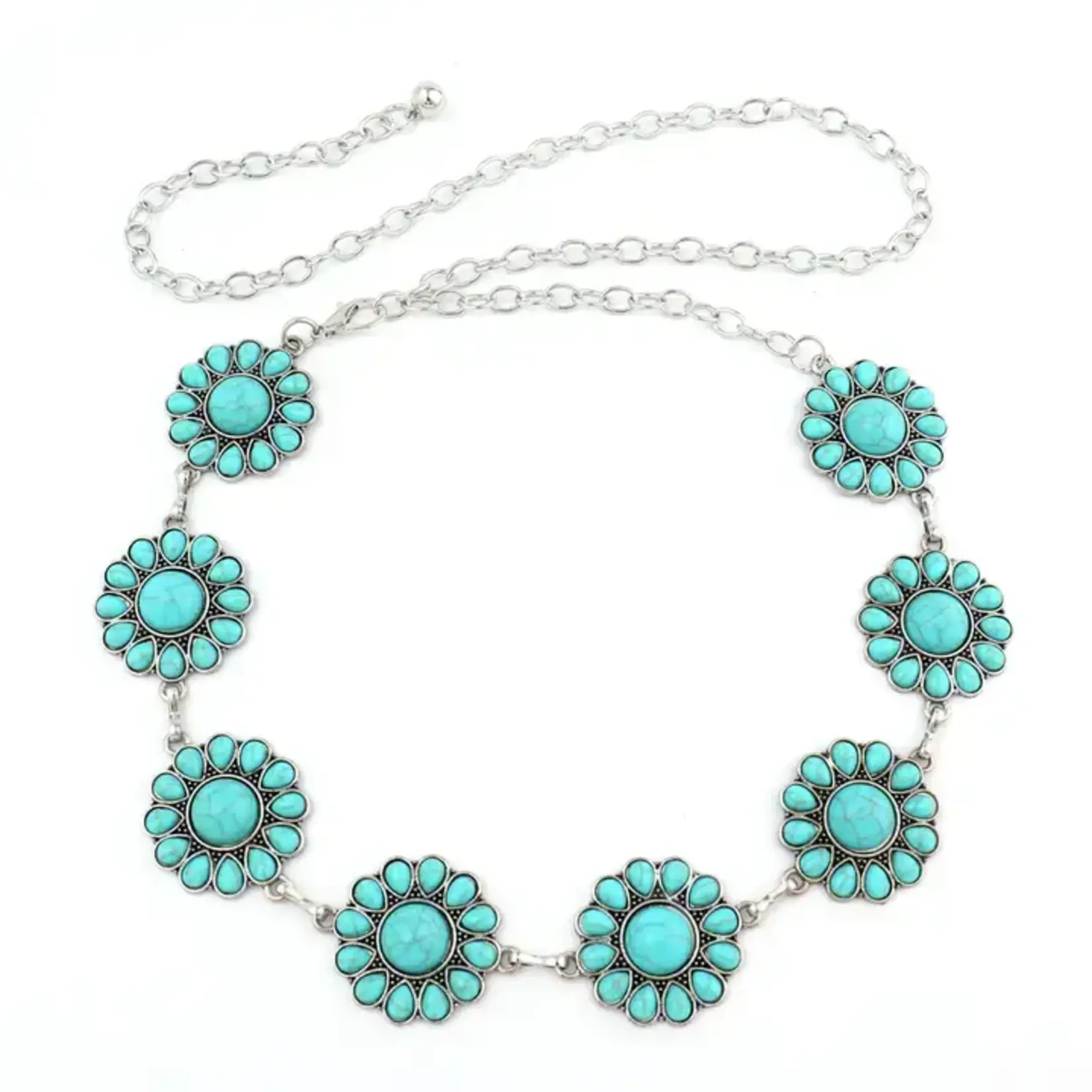 Concho Blossom  Silver/Turquoise