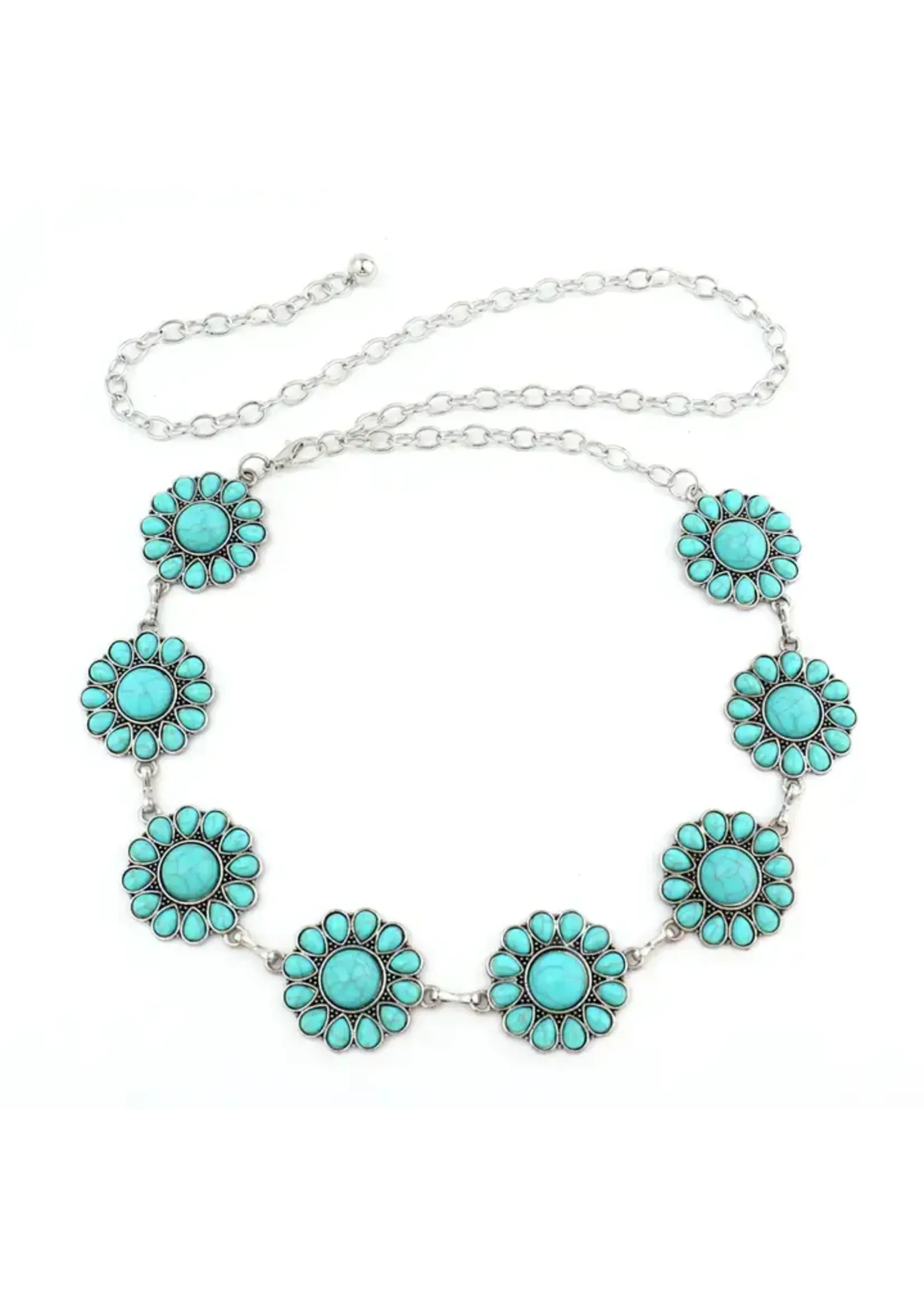 Concho Blossom  Silver/Turquoise