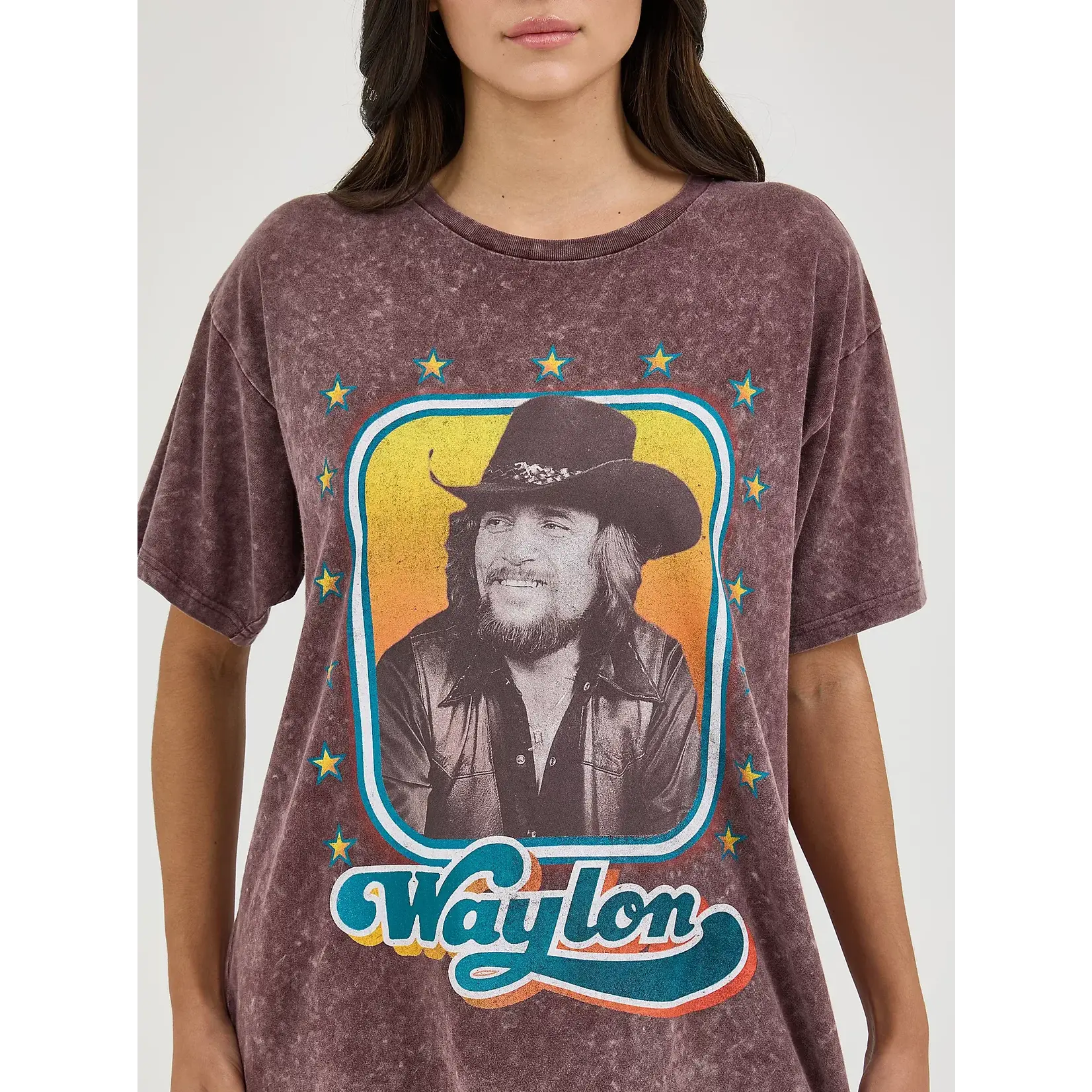 Wrangler Women's Wrangler Waylon Jennings Oversized Band Tee