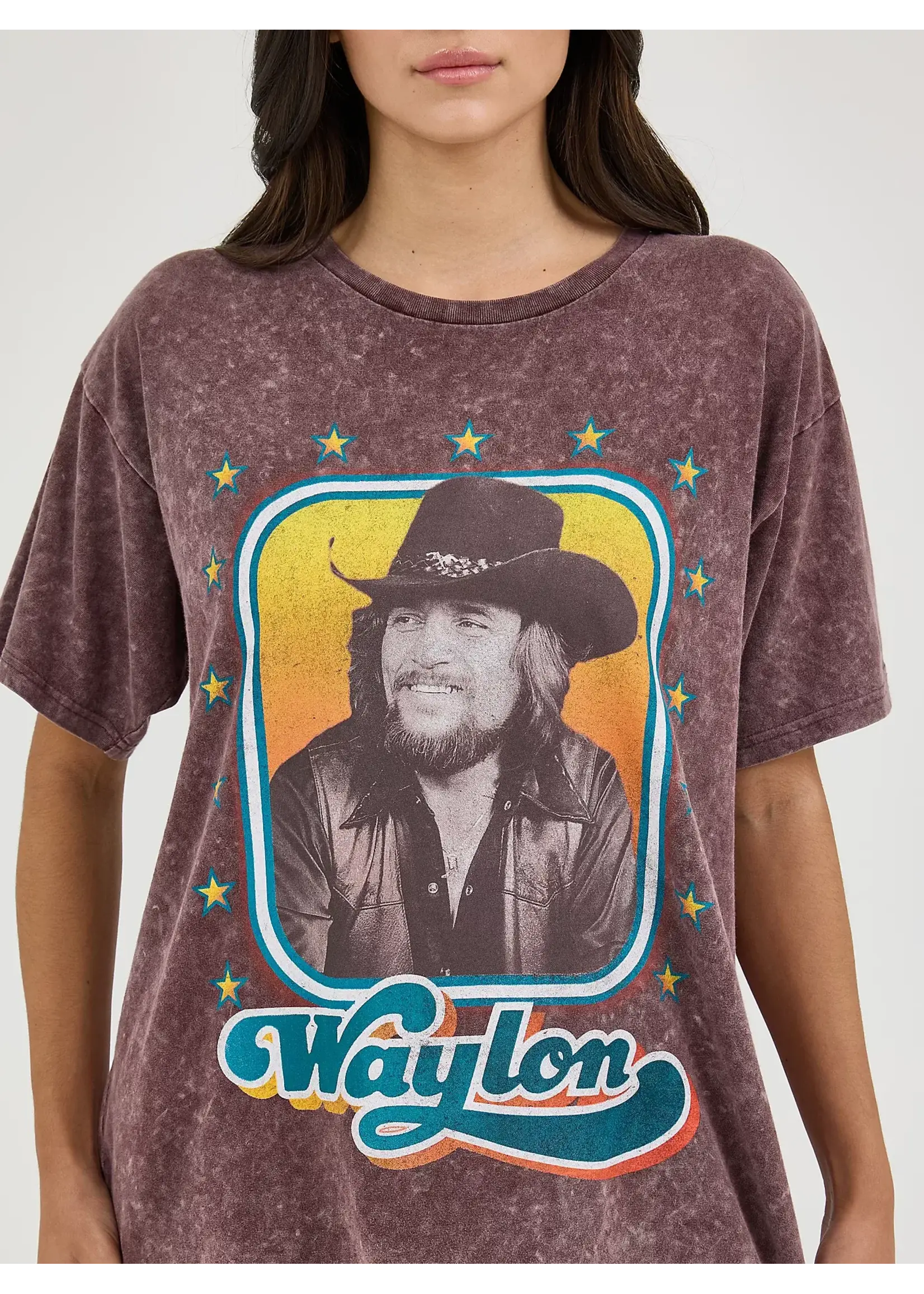 Wrangler Women's Wrangler Waylon Jennings Oversized Band Tee