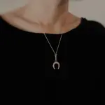 Paved Horseshoe Pendant