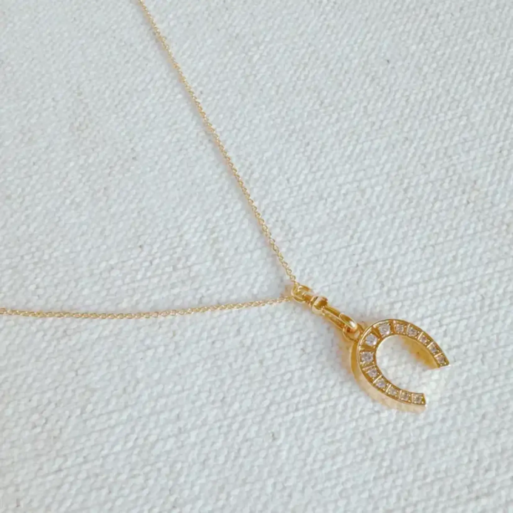 Paved Horseshoe Pendant