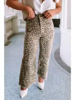 Lysa Leopard Frayed Edge Wide Leg