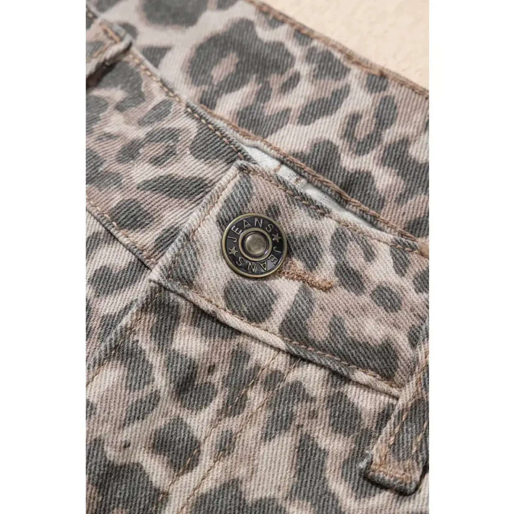 Lysa Leopard Frayed Edge Wide Leg