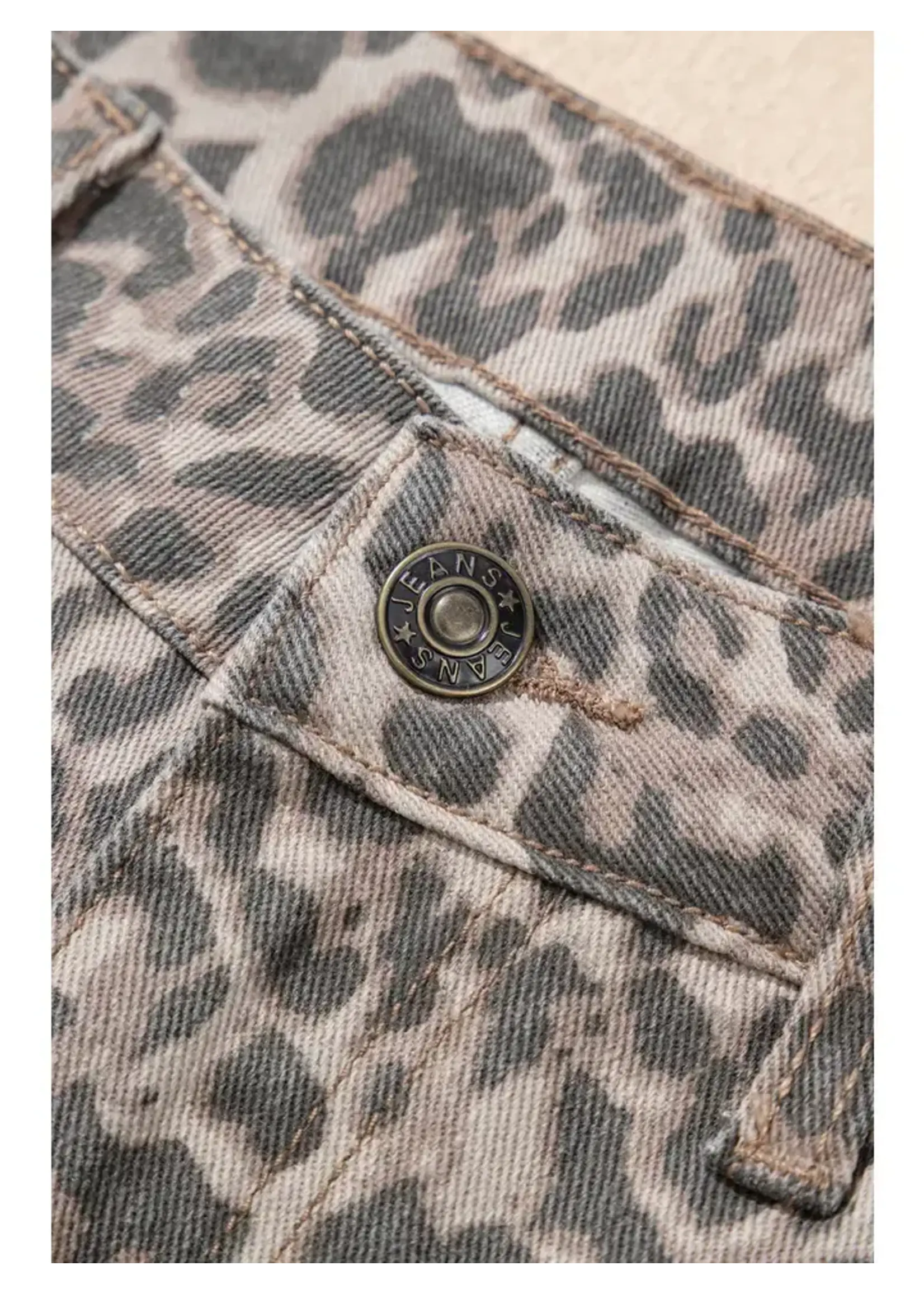 Lysa Leopard Frayed Edge Wide Leg