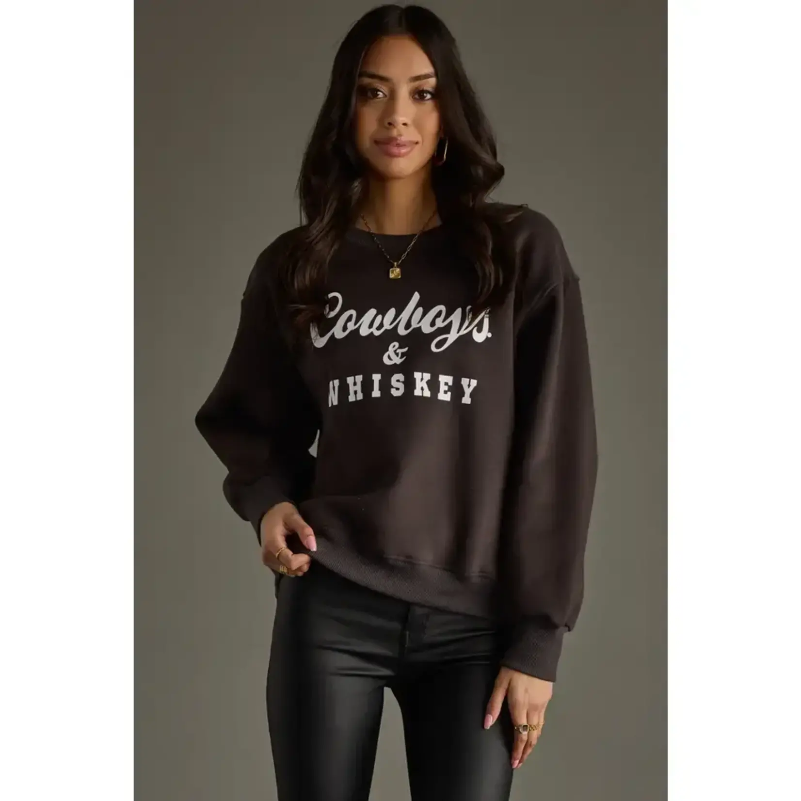 Cowboys & Whiskey Crewneck