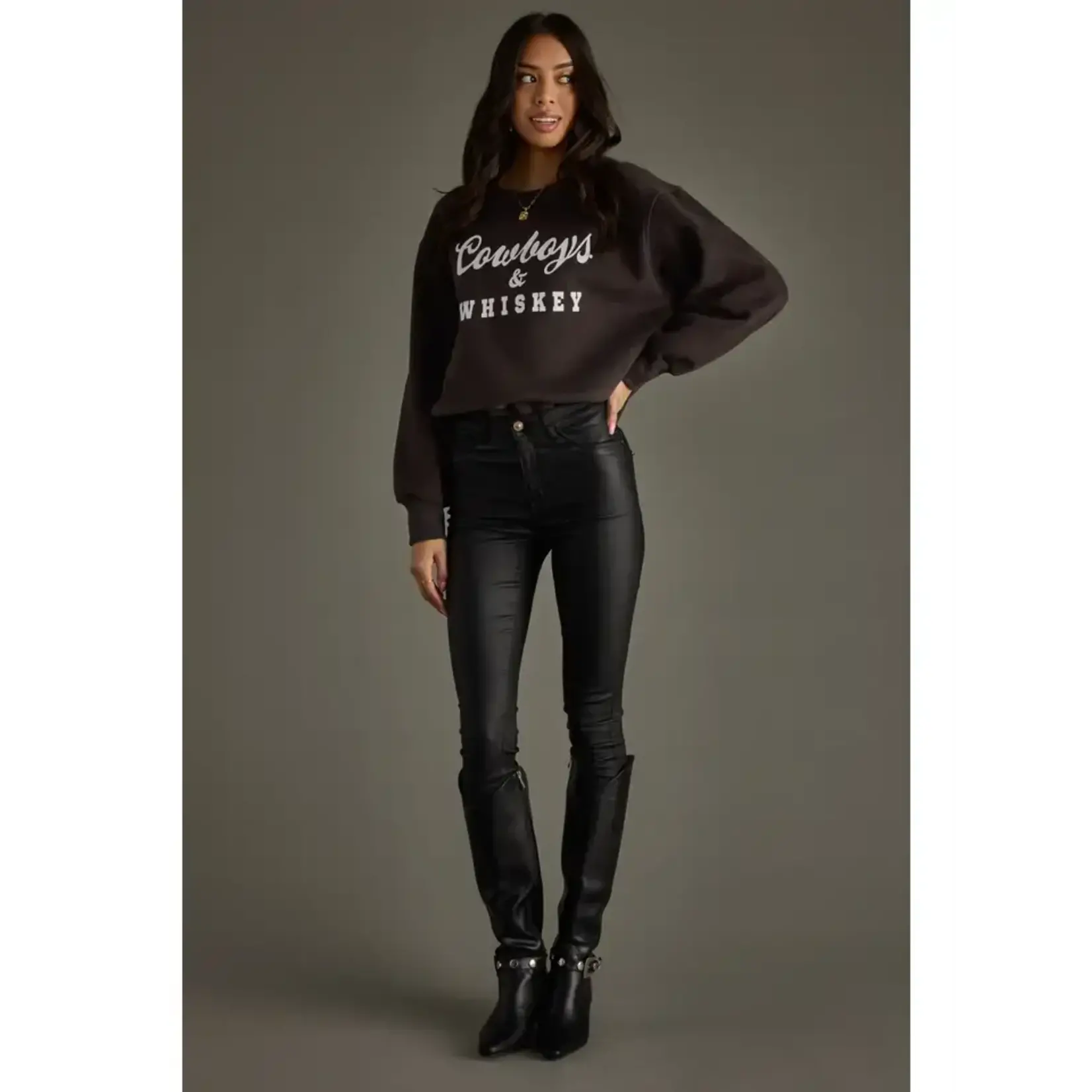 Cowboys & Whiskey Crewneck