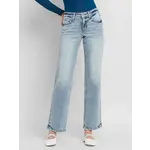 LOVERVET Tummy Control Mid Rise Slim Wide Jeans