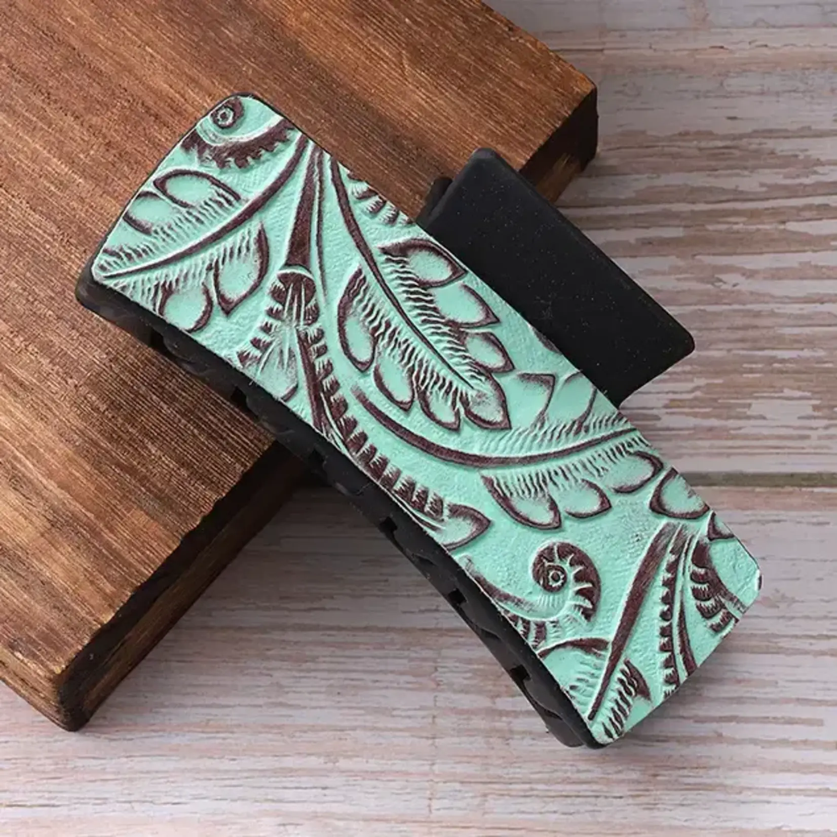 Leather Solid Color Clip