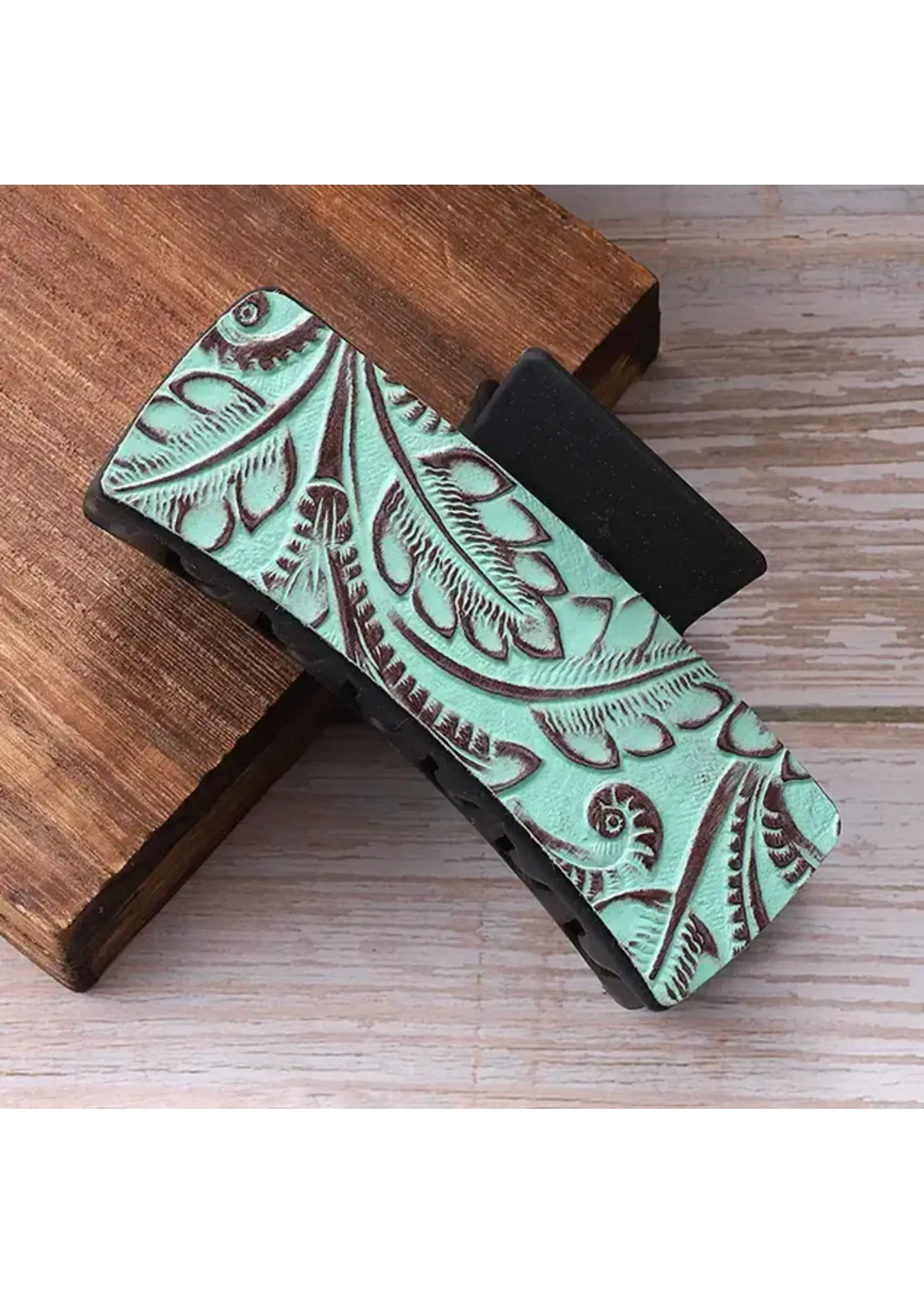 Leather Solid Color Clip