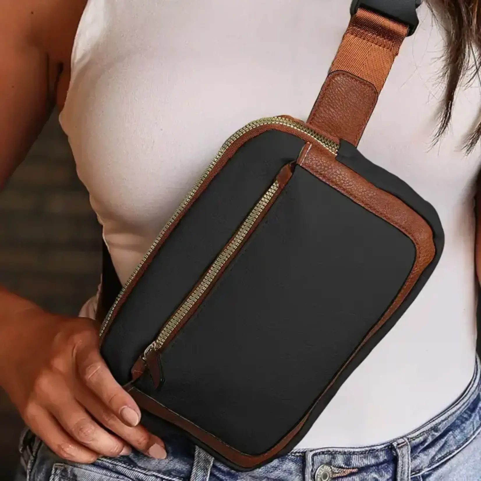 Adjustable Strap Mini Leather Crossbody Bag