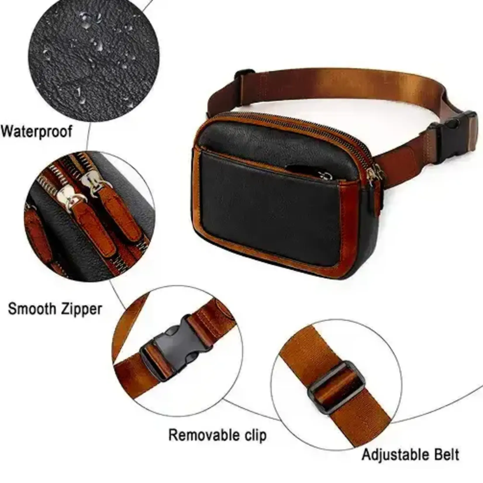 Adjustable Strap Mini Leather Crossbody Bag