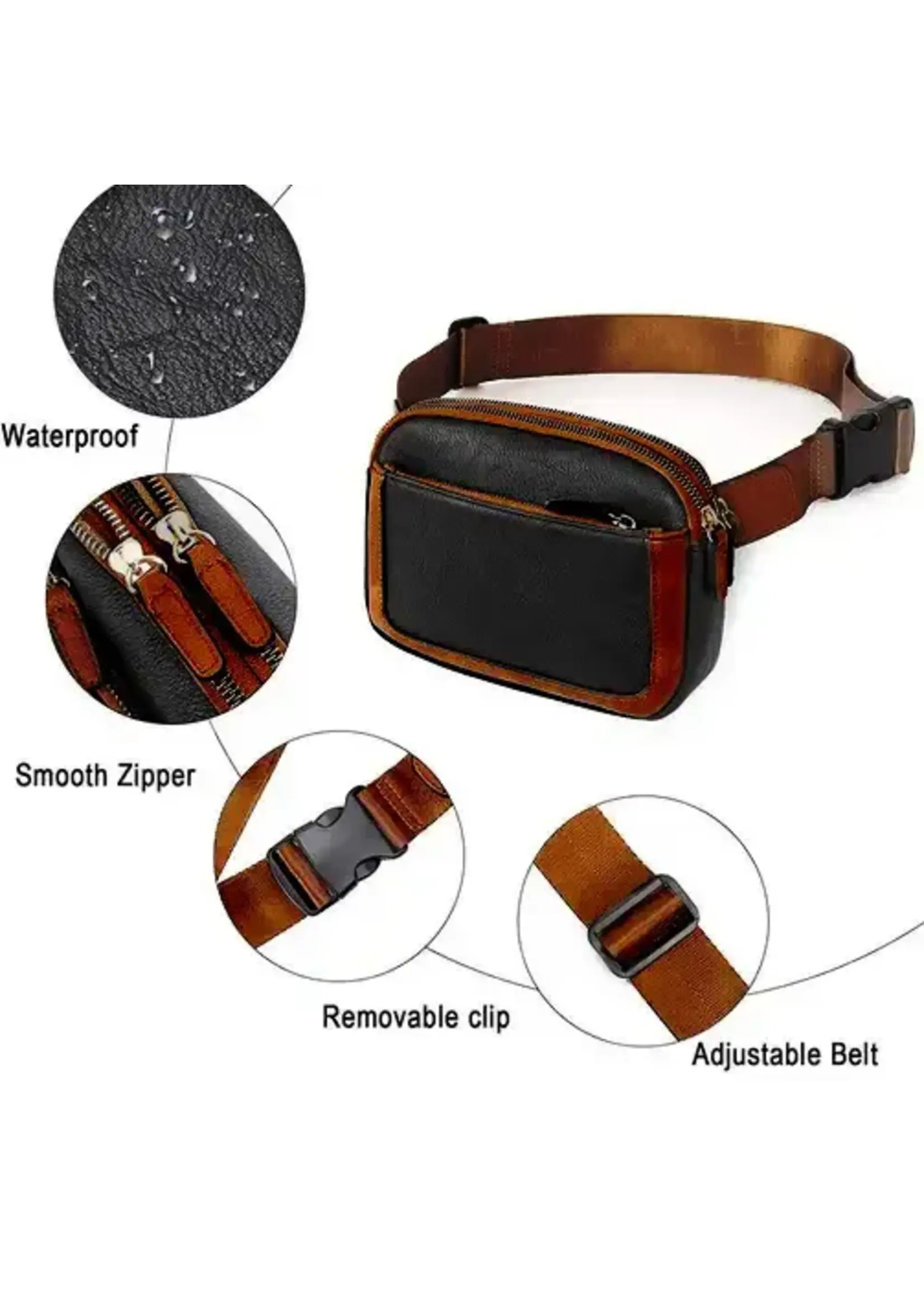 Adjustable Strap Mini Leather Crossbody Bag