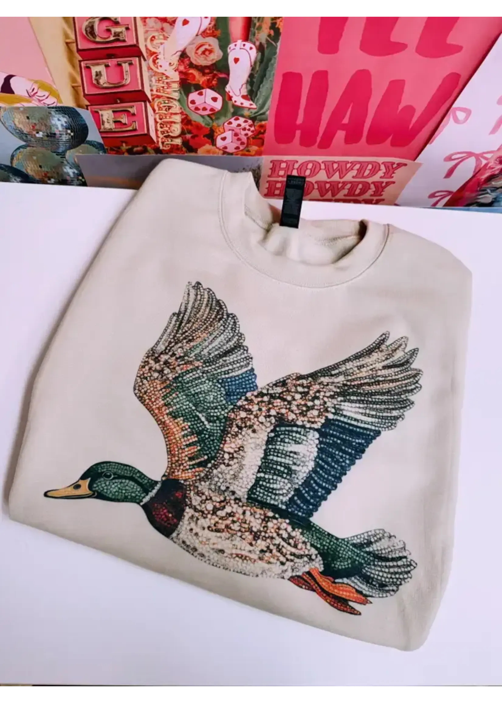 Vintage Bedazzled Duck