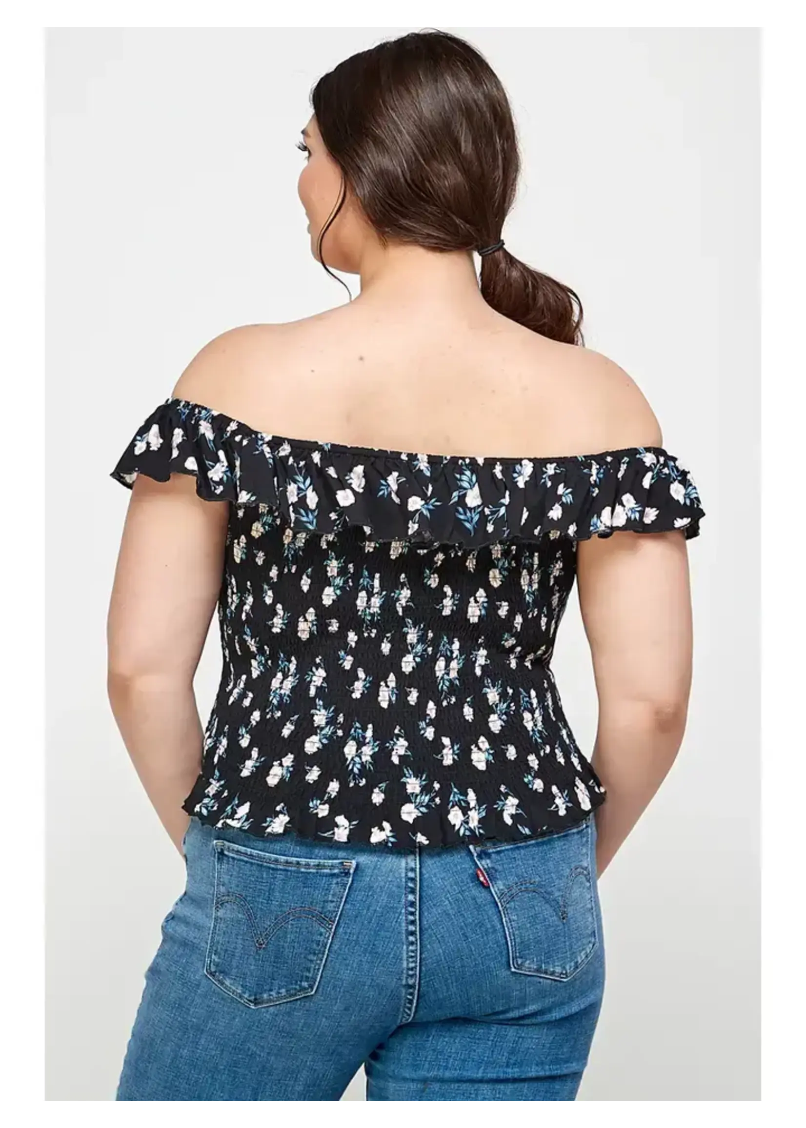 Floral Ruffle Top