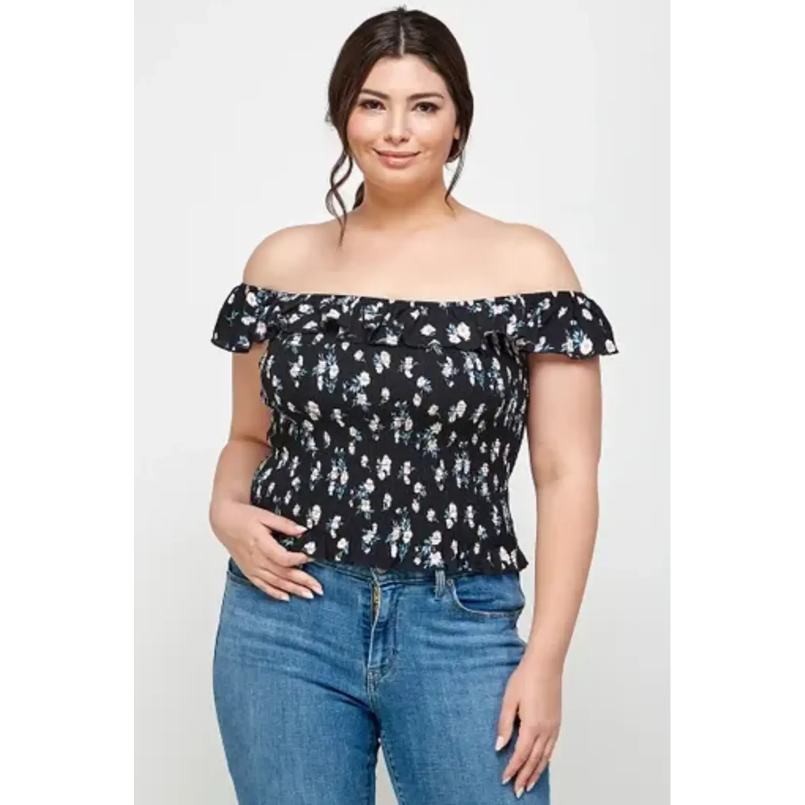 Floral Ruffle Top