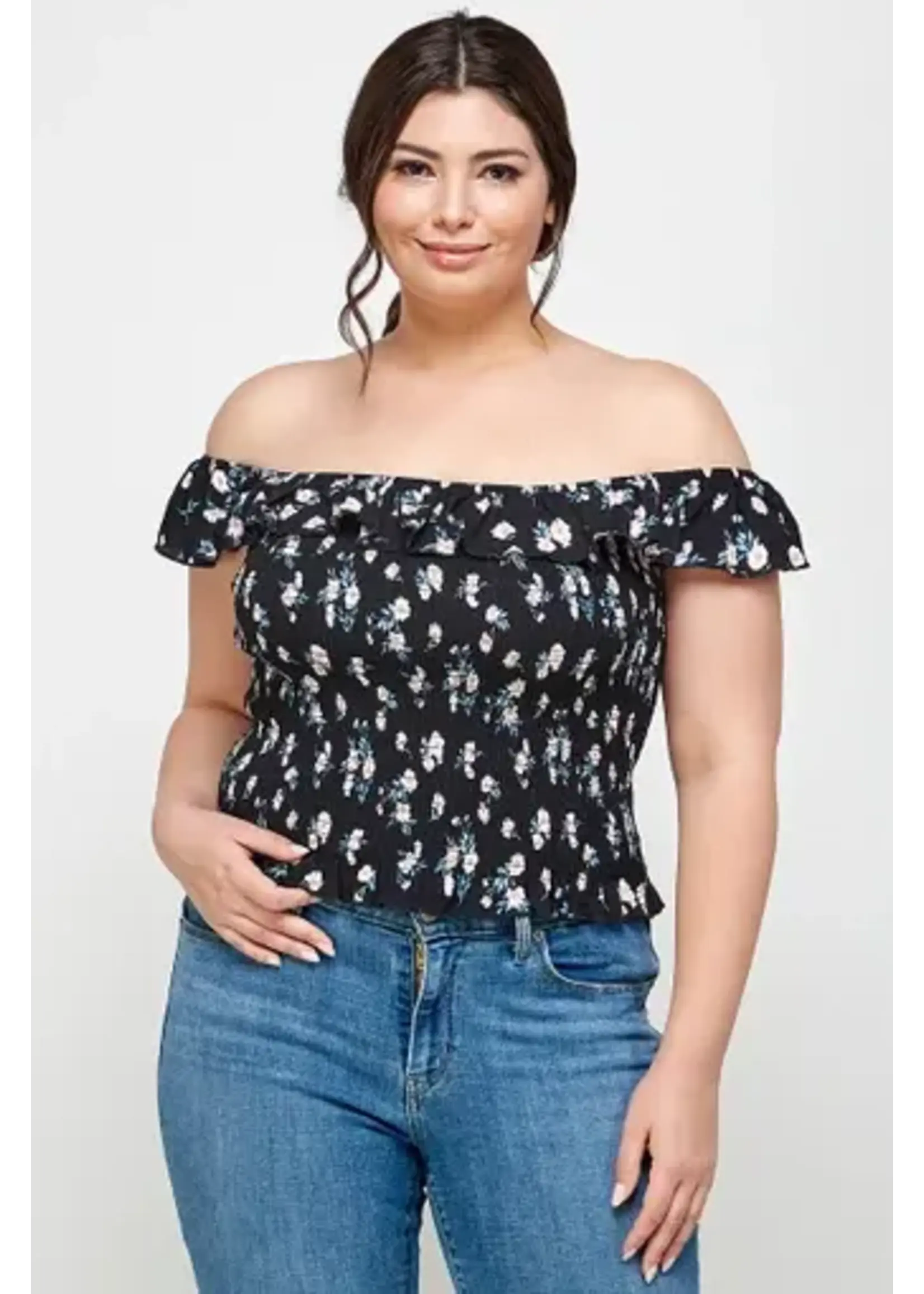 Floral Ruffle Top