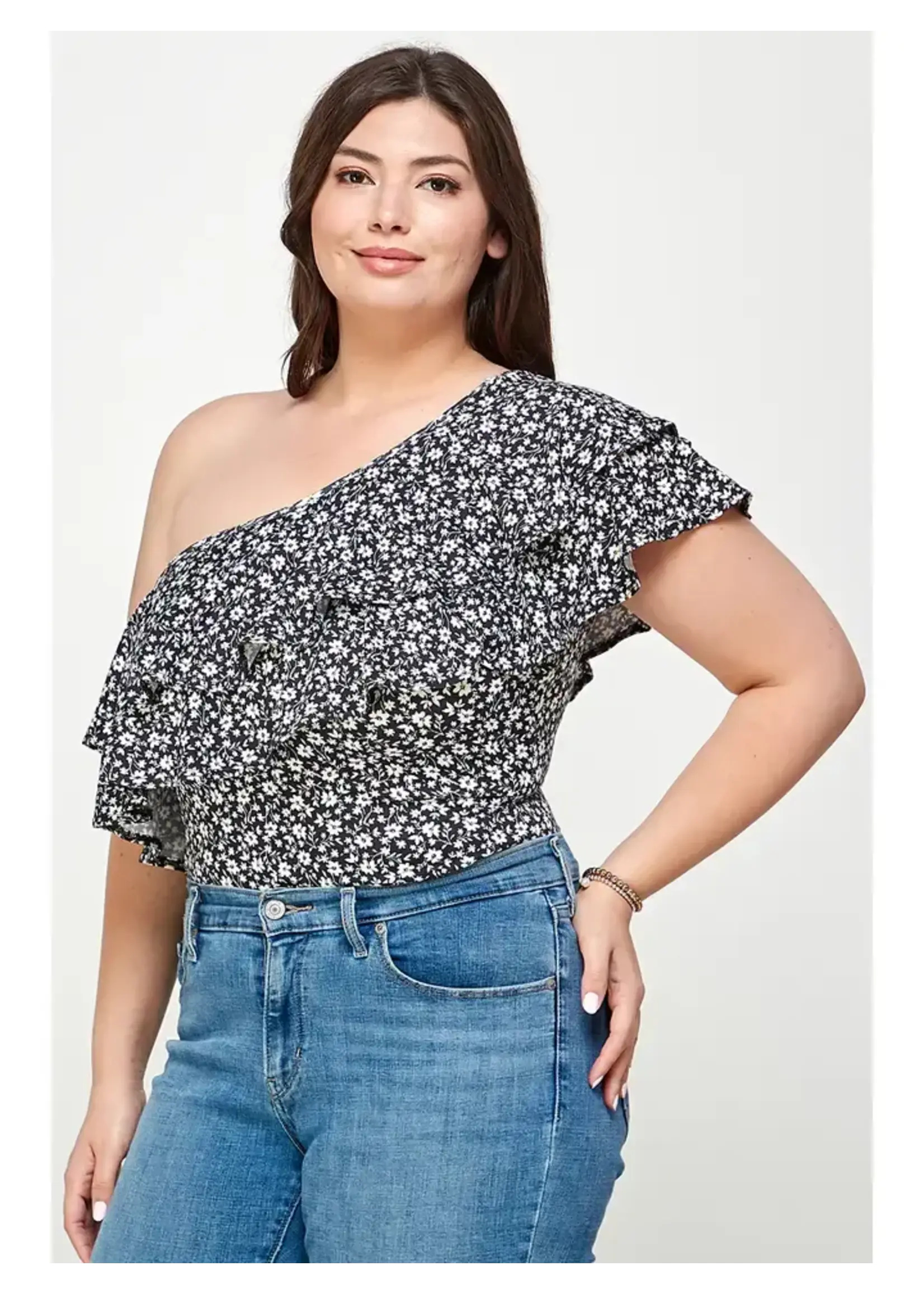 Floral One Shoulder Bodysuit