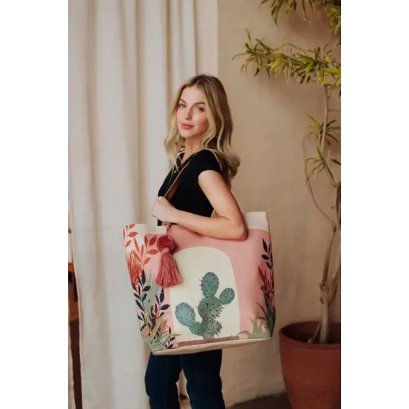 Pink Cactus Tote