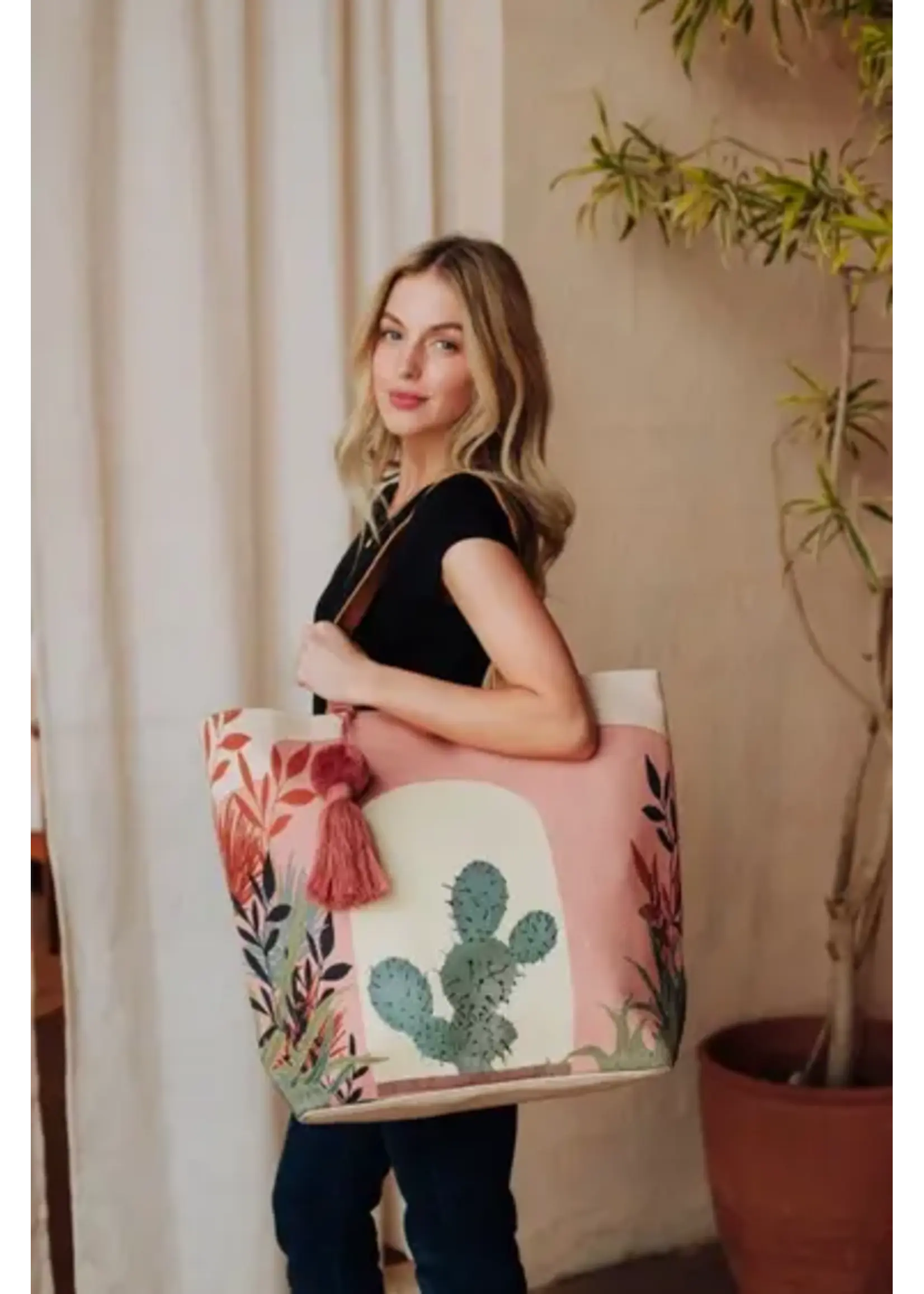 Pink Cactus Tote