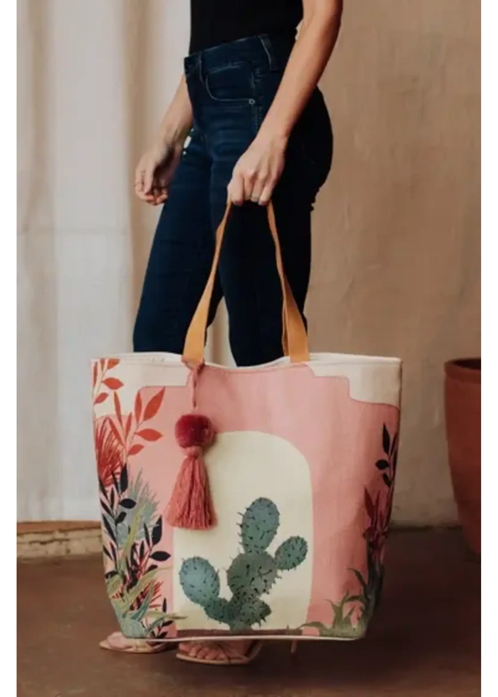 Pink Cactus Tote