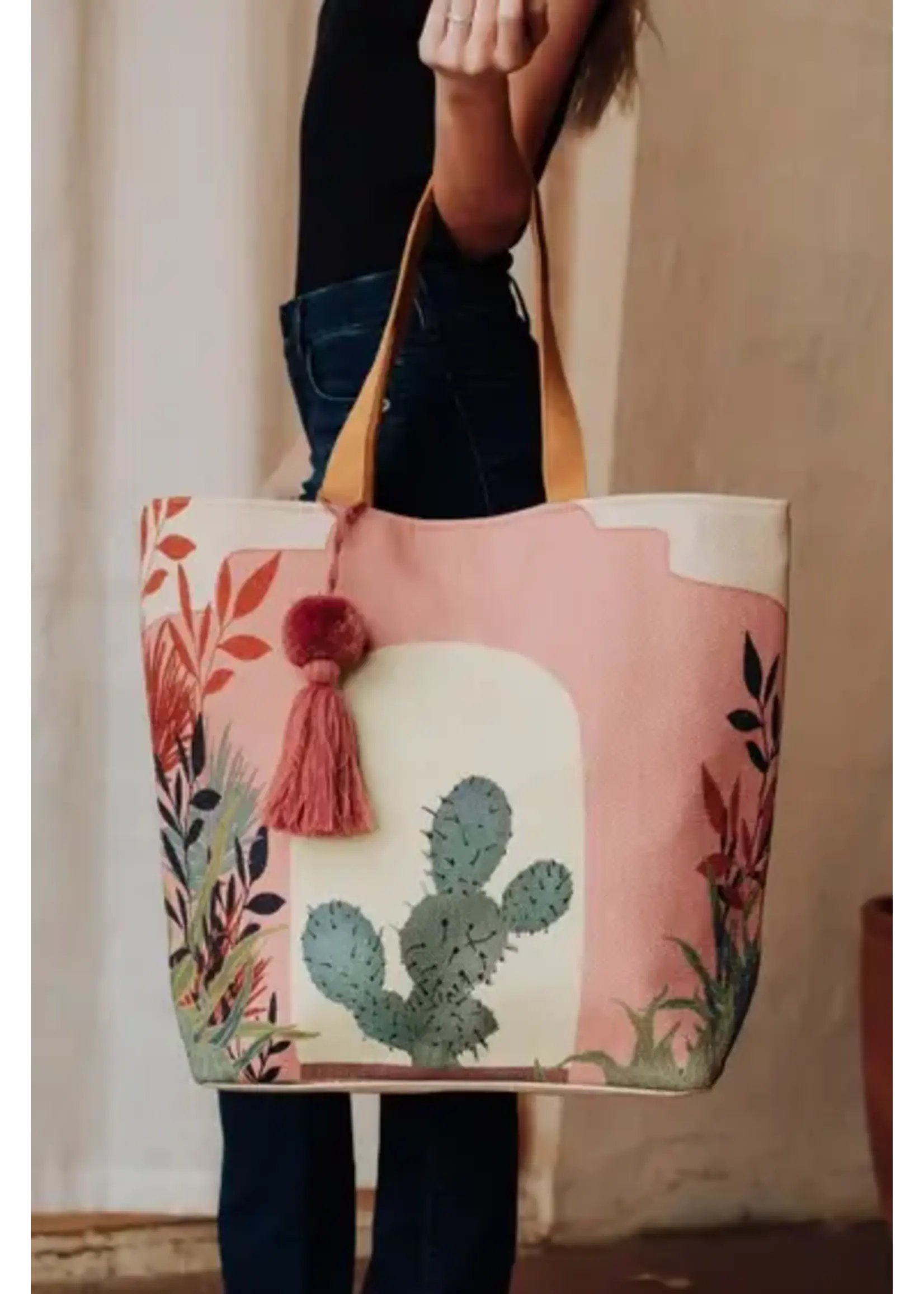 Pink Cactus Tote