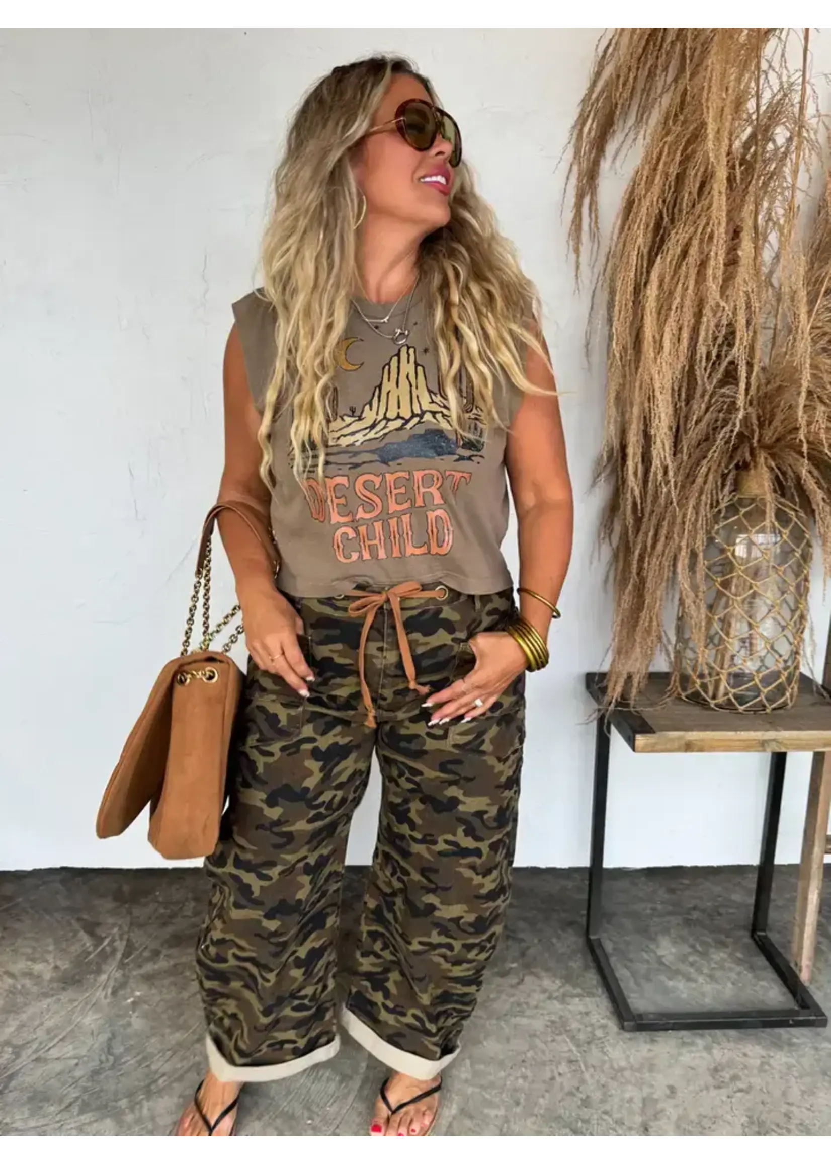 Camo Barrel Jeans
