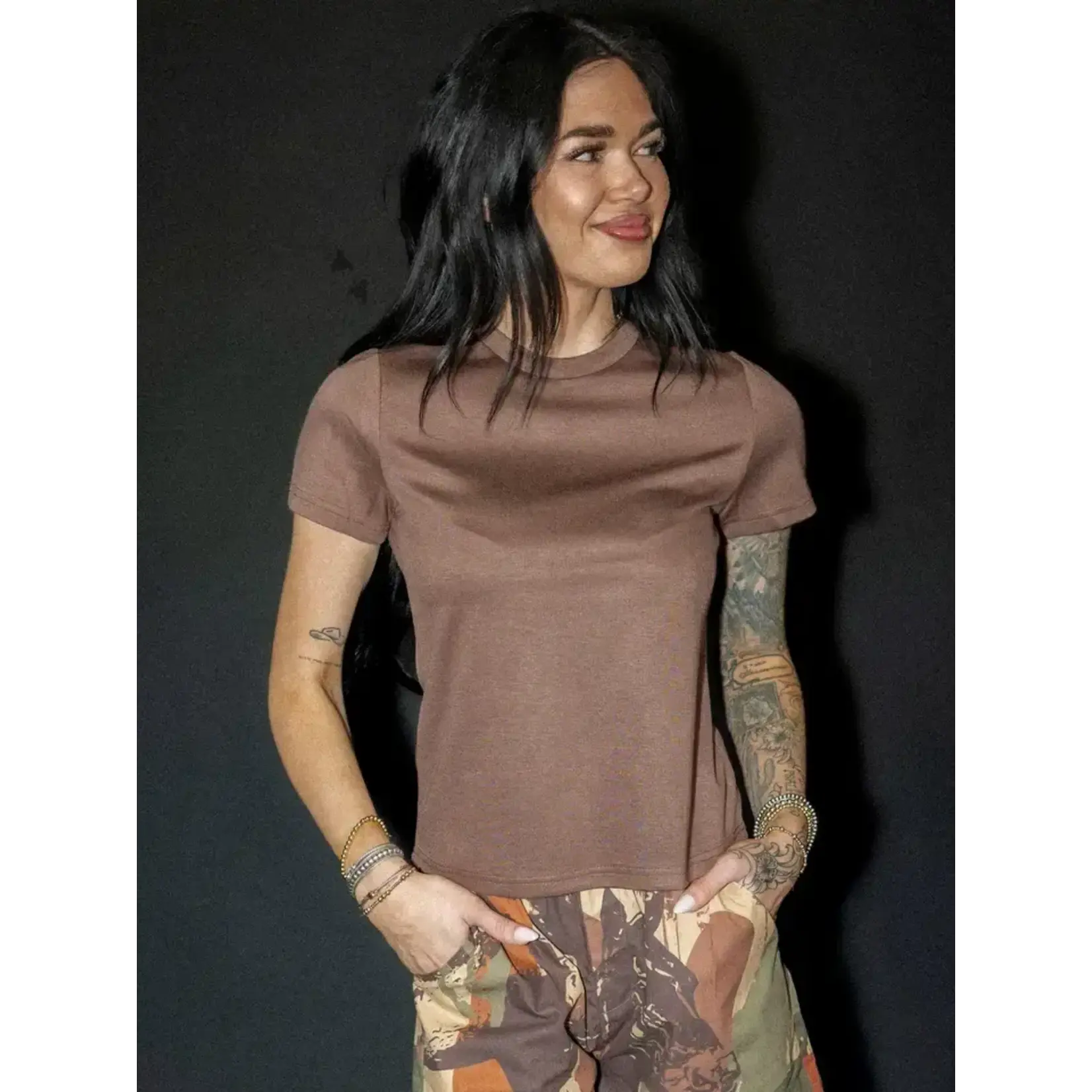 Basic Snug Tee Mocha