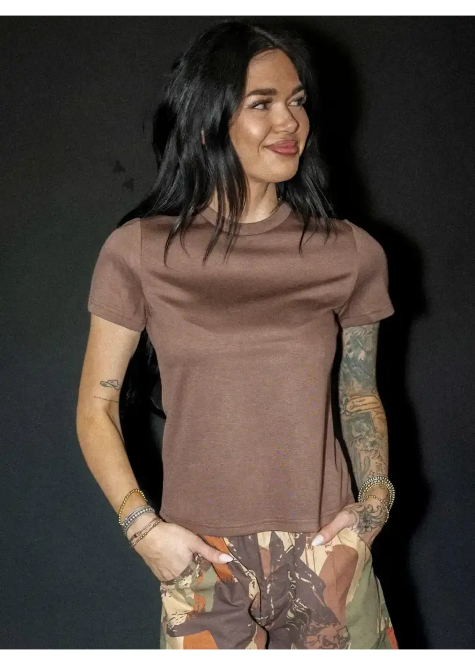 Basic Snug Tee Mocha