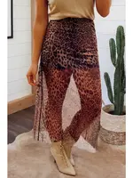 Leopard Sheer Maxi Skirt
