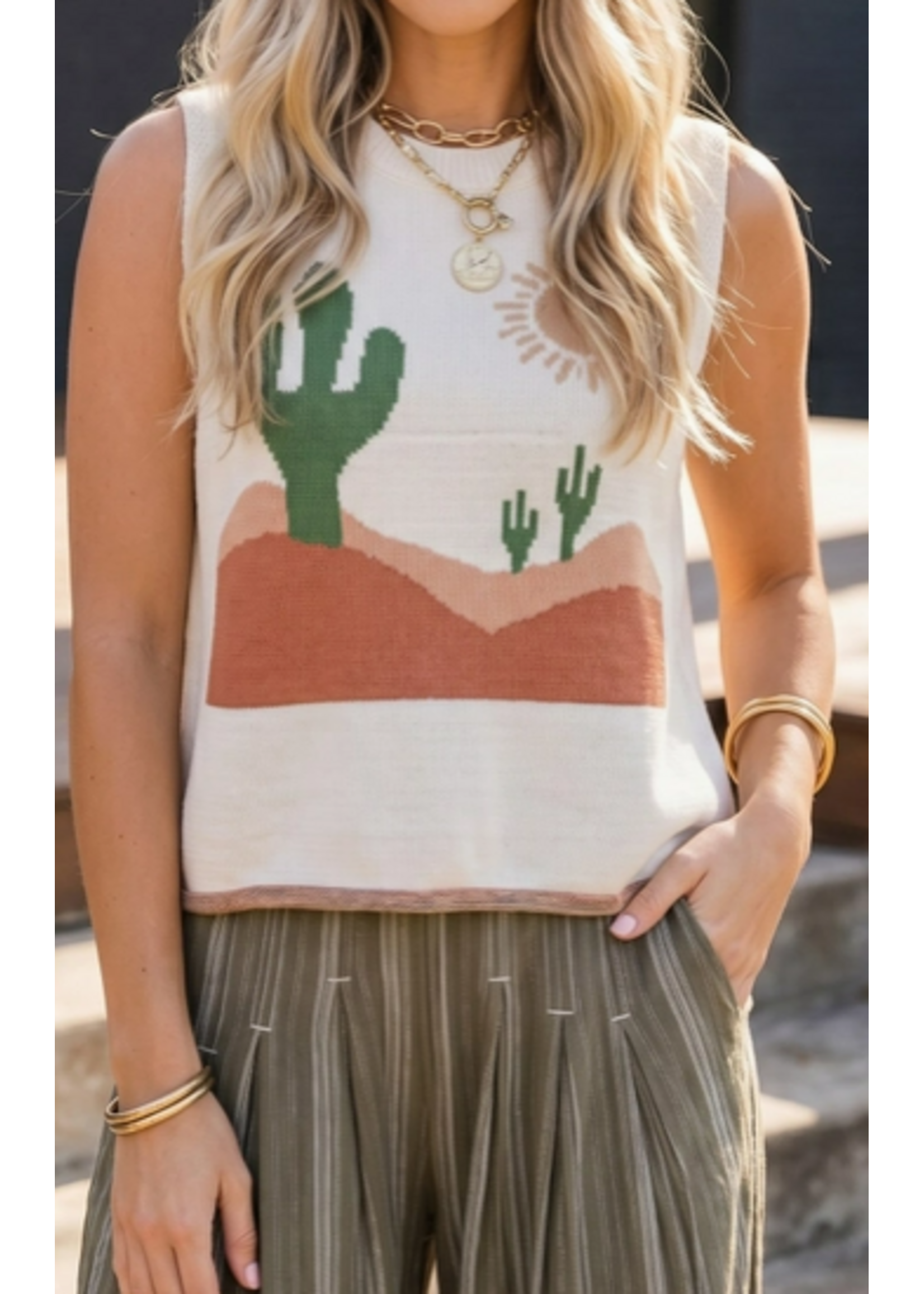 Western Print Cactus