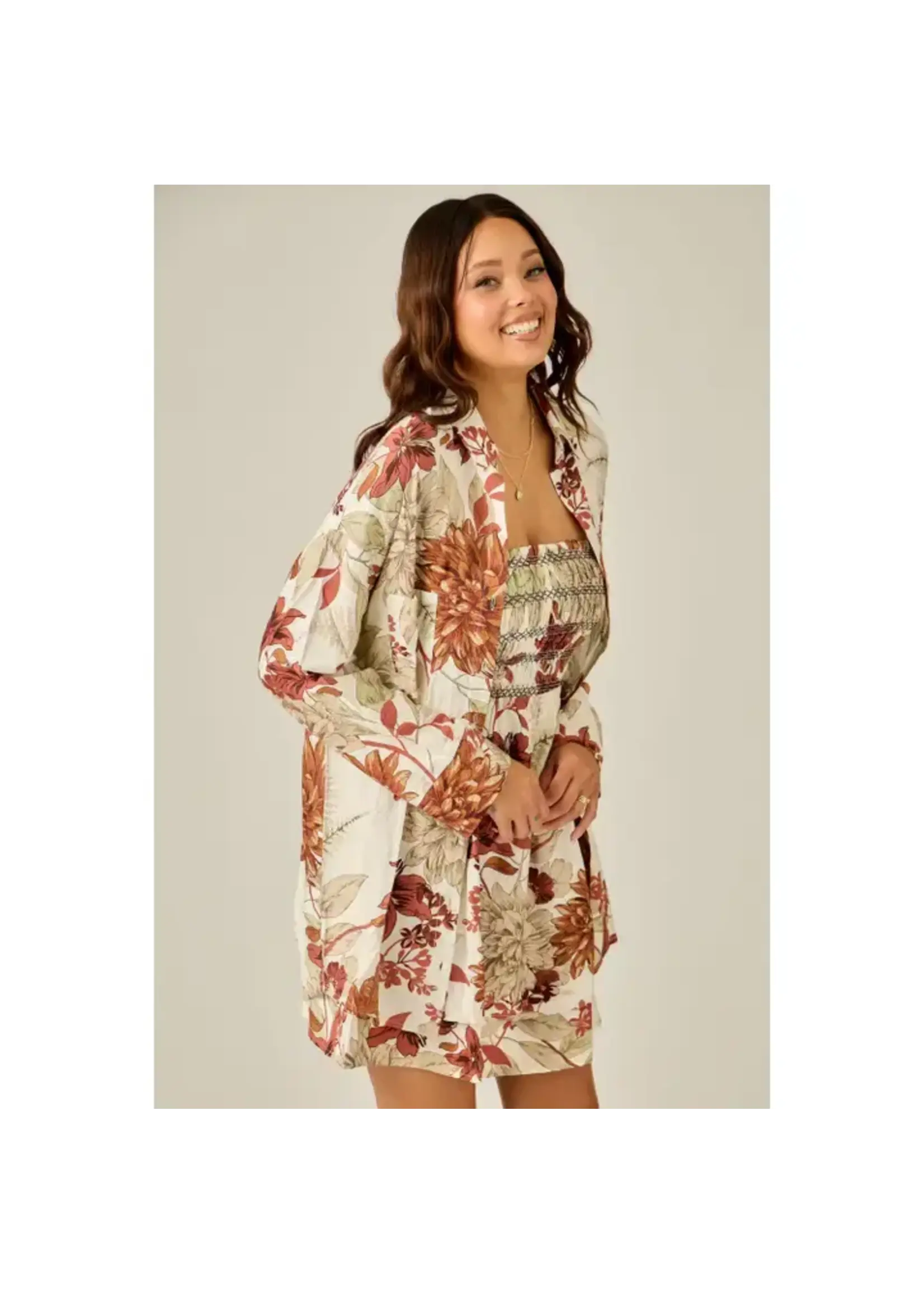 Garden Smocked Mini Dress and Shirt Set