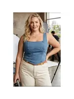 Denim Corset Tank Top
