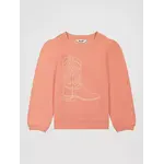 Girl's Puff Sleeve Graphic Fleece