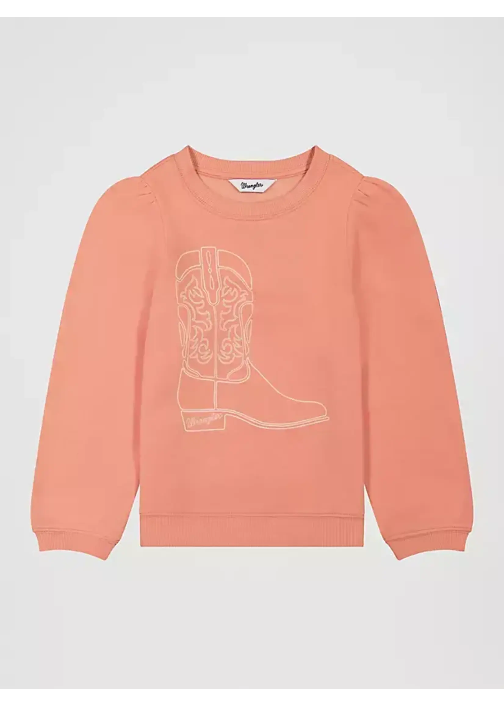 Girl's Puff Sleeve Graphic Fleece