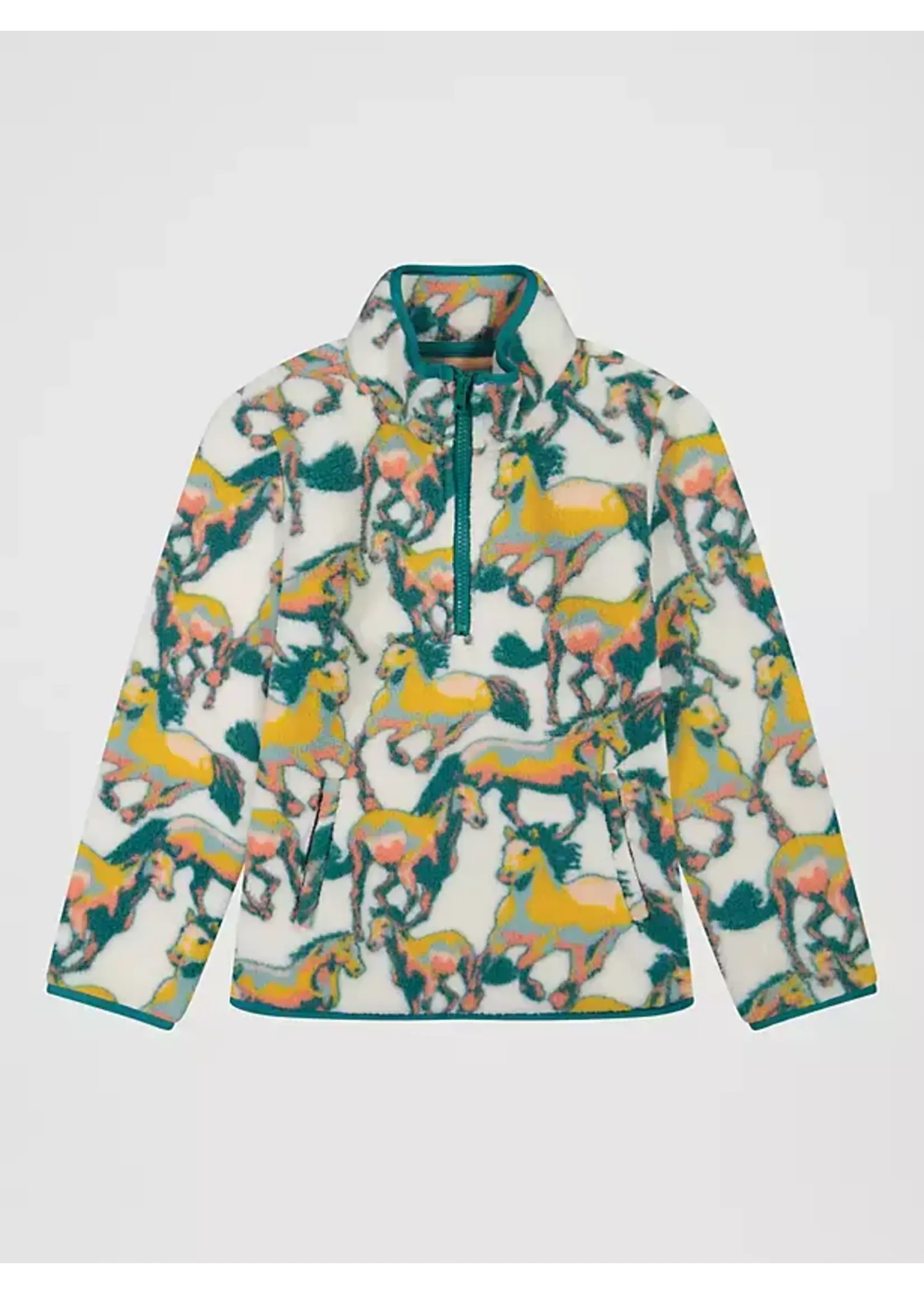 Girl's Southwest Quarter-Zip Sherpa