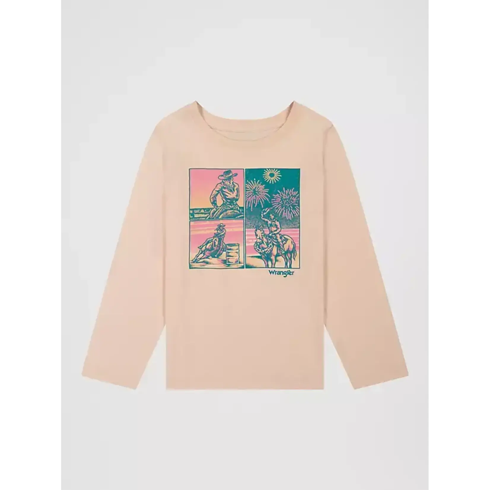 Wrangler Girl's Long Sleeve Horse Portrait