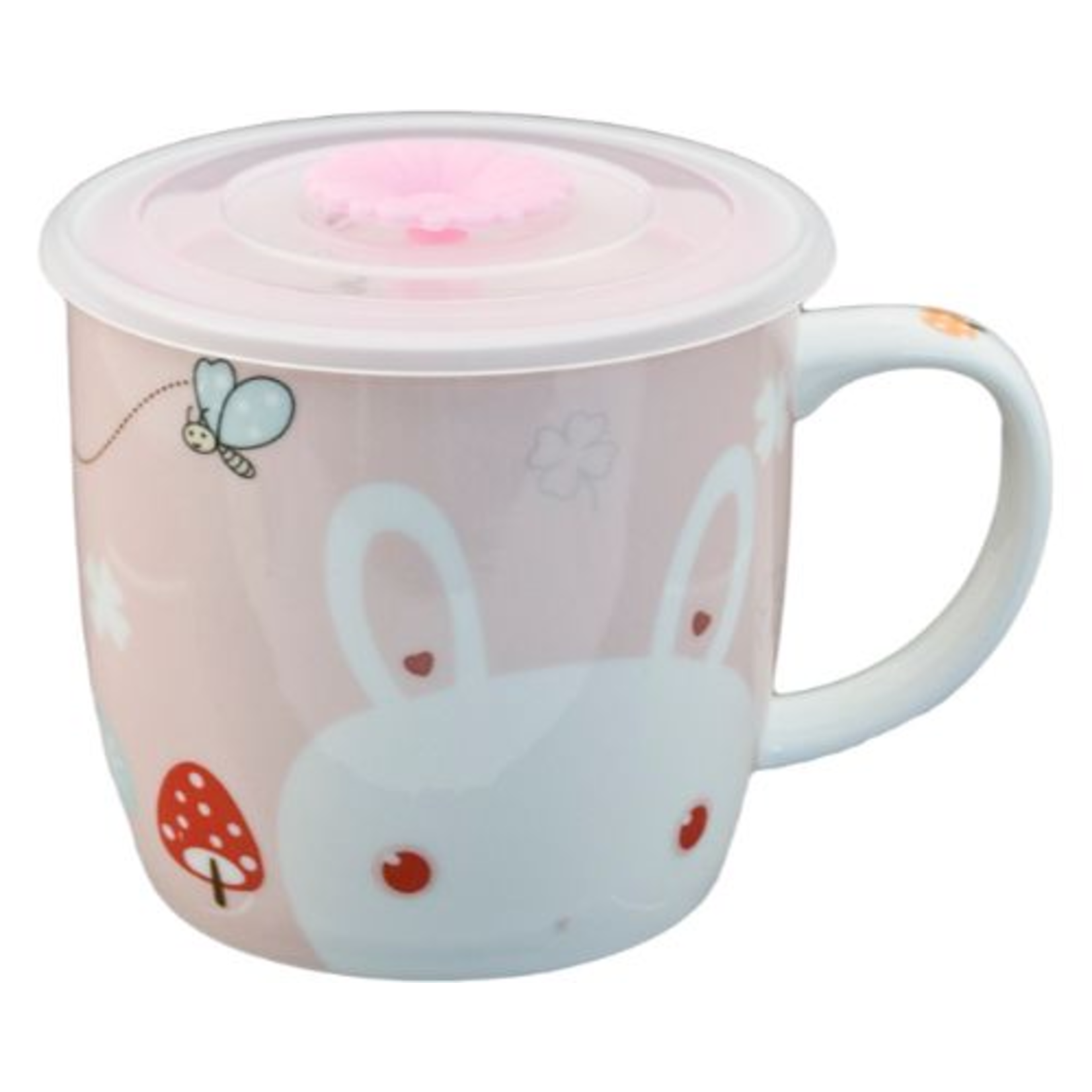 Mug w/Sealing Lid Pink Rabbit PC8-5