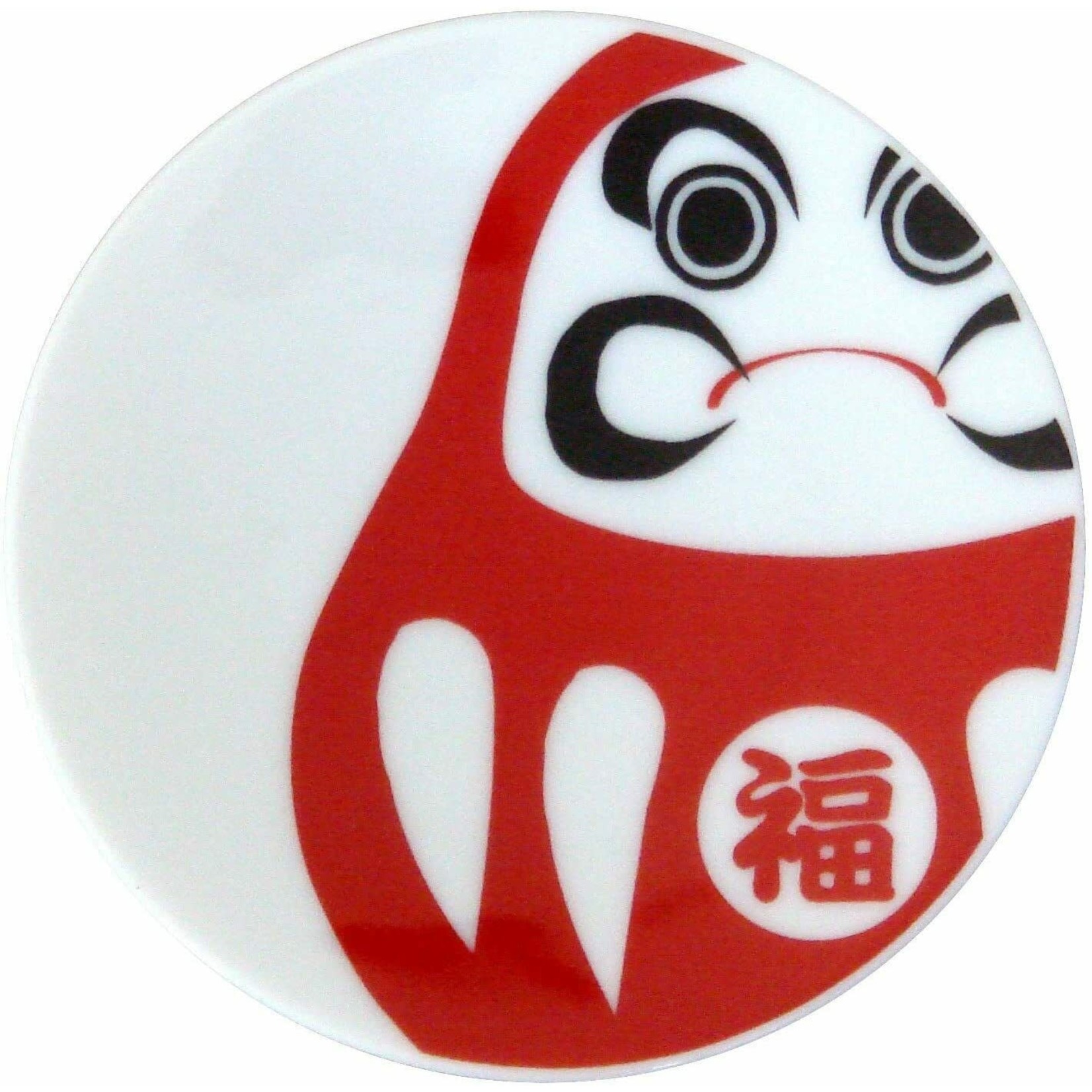 Small Plate Daruma White - 21712